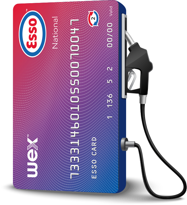 The Fuel Store's Esso Card graphic representing the card to look like a fuel pump