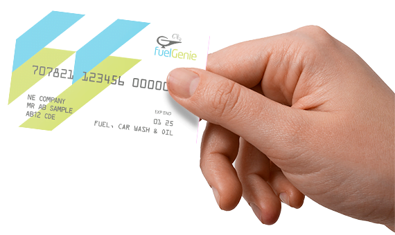 Hand holding the FuelGenie Fuel Card