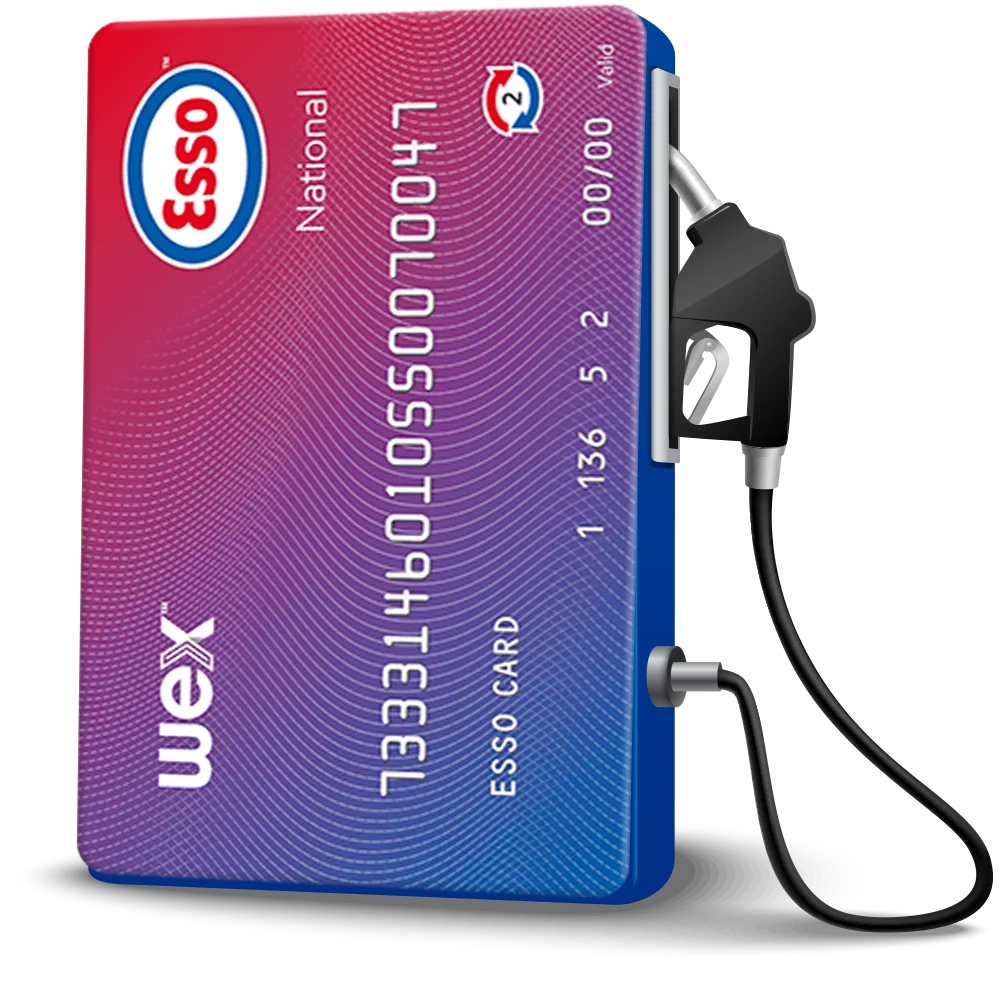 The Fuel Store's Esso Card graphic representing the card to look like a fuel pump